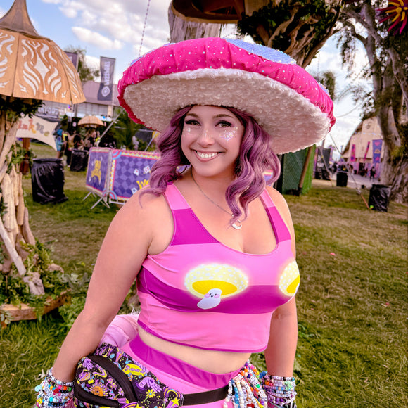 Follow Me To Wonderland Chesire Shroomie Crop Top