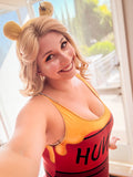 Red Hunny Pot One-Piece Swimsuit