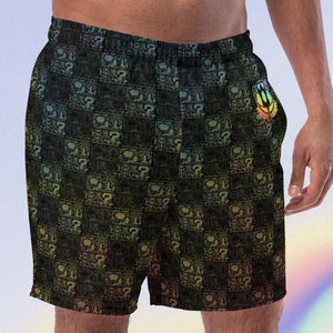 Rainbow Racer swim trunks