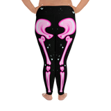 Pink & Black Adorabones Skeleton Leggings (Standard and Plus Sizes)