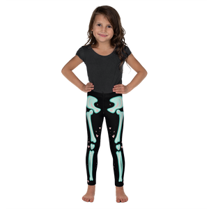 Black & Seafoam Adorabones Skeleton Kids Leggings