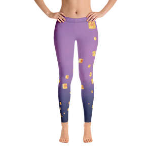 Floating Lanterns Surrounded By Magic Leggings (Adult Traditional/Capris & Plus Sizes)