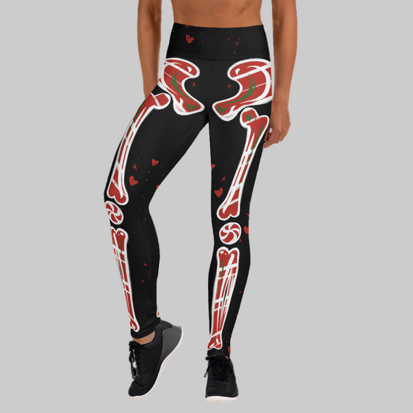 Adorabones Candy Cane (Yoga & Plus Leggings)