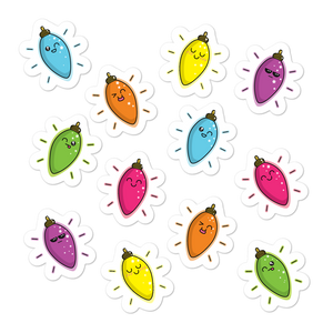Kawaii Rainbow Christmas Light Stickers
