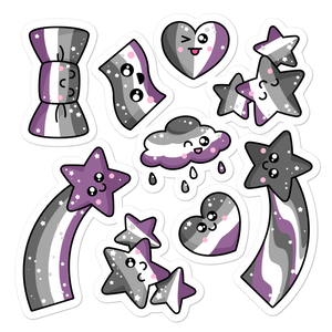 Asexual & Demisexual LGBTQties Stickers