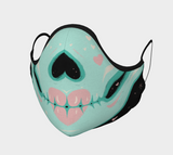 Black & Seafoam Adorabones Skull Mask (Adult & Kids Sizes)